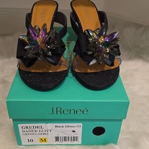 J.Renee Black Heels with Elegant Design